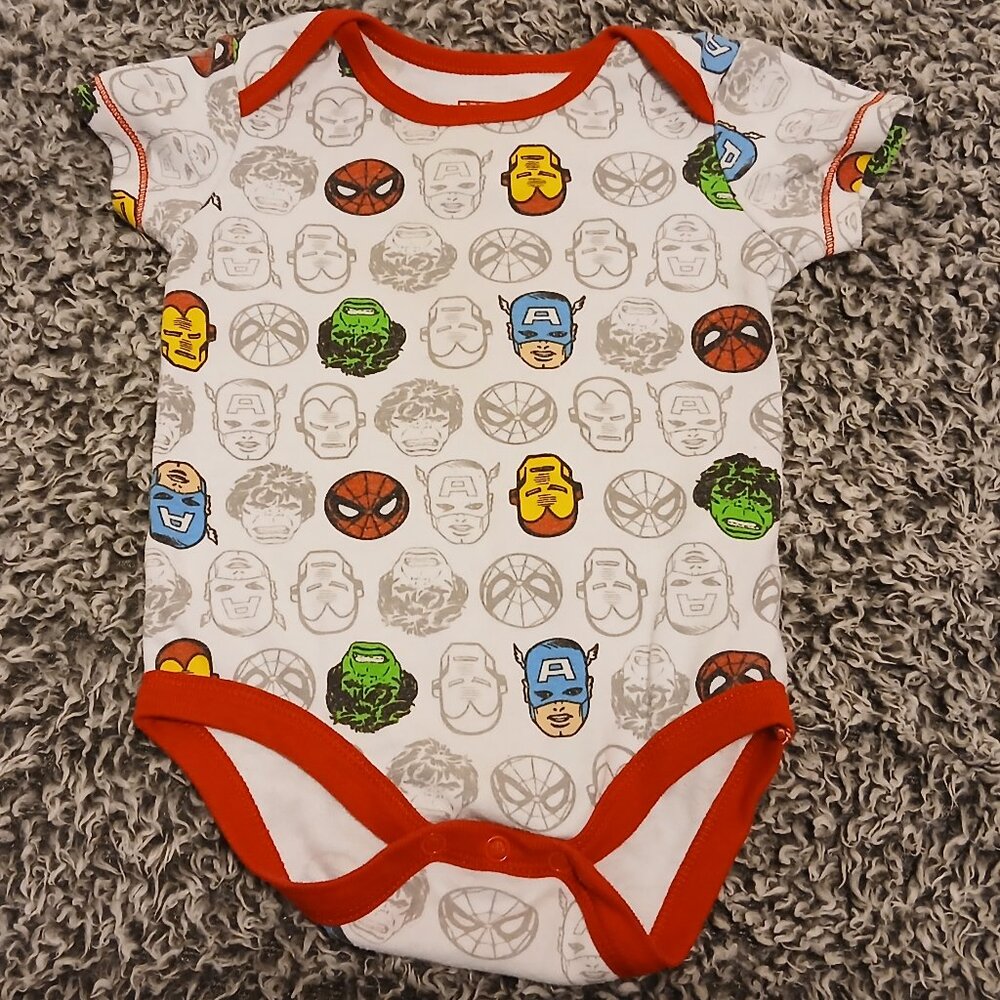 Infant Baby 6/9 Month Marvel Kids Superhero Onesie